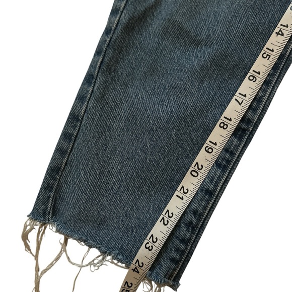 GOOD AMERICAN high-rise straight leg tappered Denim Jeans size 2/26 - Picture 4 of 6